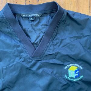 Port Authority Men's Black V-Neck YALE Toy Golf Outing‎ Pullover Jacket Size M